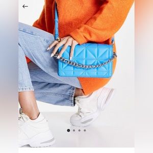 NEW Topshop Cali Quilted Chain Crossbody